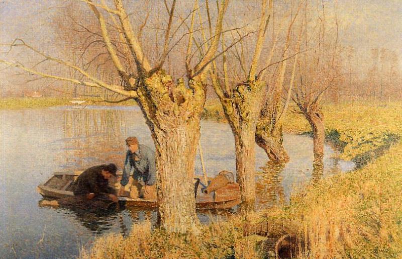 Emile Claus Bringing in the Nets Spain oil painting art